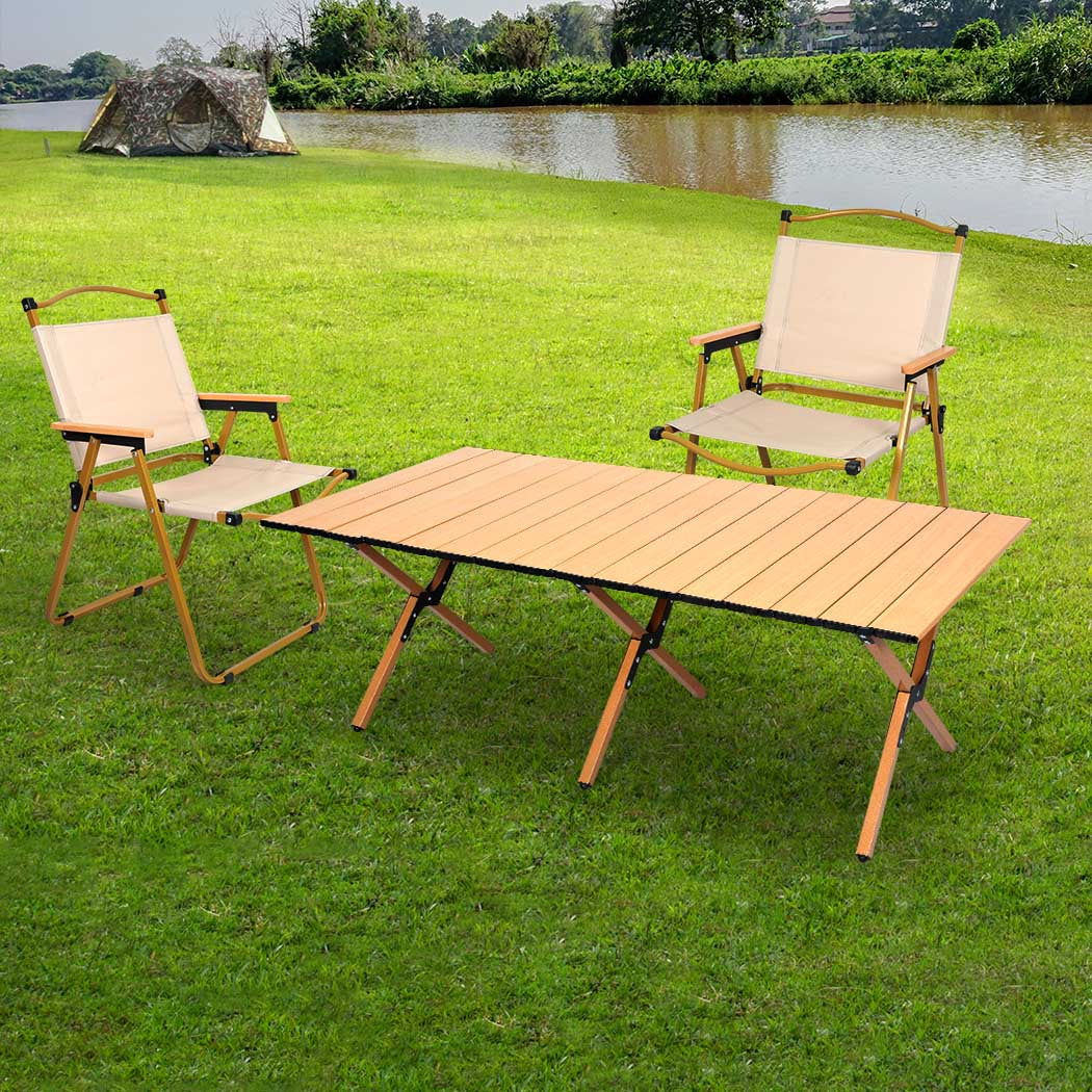 Folding Camping Table Chair Set Portable Picnic Outdoor Foldable Chairs