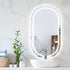 LED Wall Mirror Oval Anti-fog Bathroom Mirrors Makeup Light 50x90cm