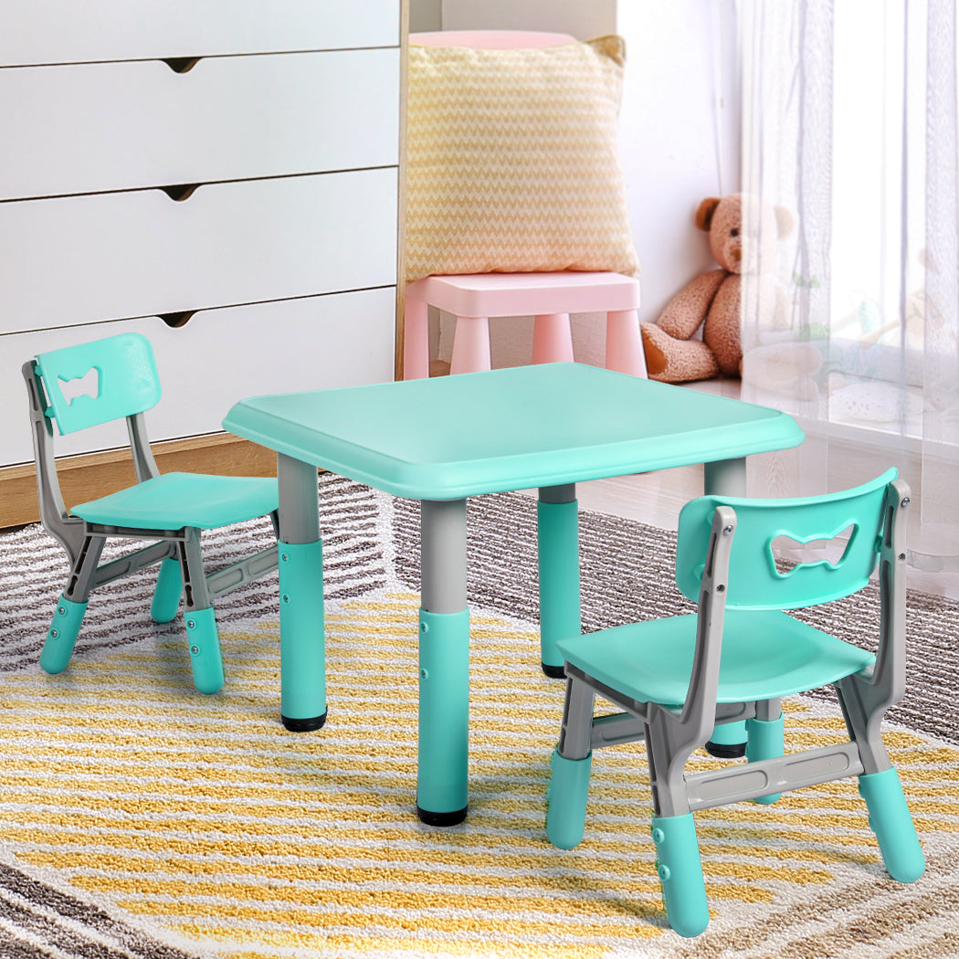 Kids Table and Chairs Children Furniture Toys Play Study Desk Set Green