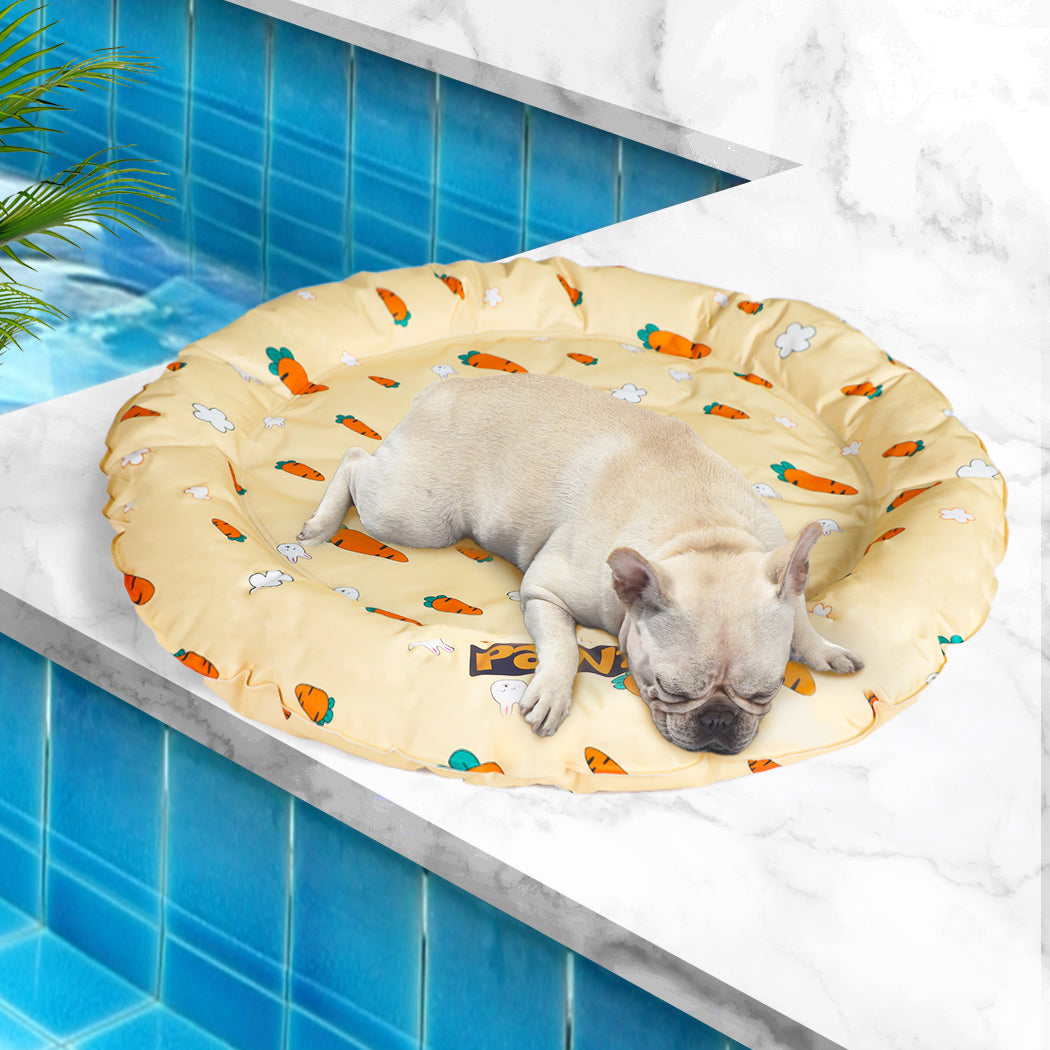 Pet Cool Gel Mat Cat Bed Dog Bolster Waterproof Self-cooling Pads Summer L