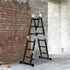 Multi Purpose Ladder Aluminium Folding Platform Extension Step 3.6M