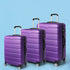 Luggage Suitcase Trolley 3Pcs set 20 24 28 Travel Packing Lock Purple