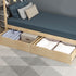 2x Bed Frame Storage Drawers Wooden Timber Trundle For Bed Frame Base