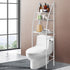 3 Over Tiers Toilet Shelf Bathroom Rack Storage Stand Organiser Wash Machine Steel White