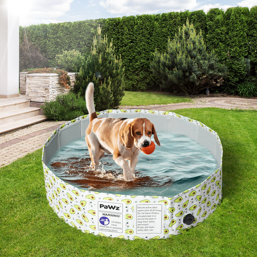 100cm Portable Pet Swimming Pool Kids Dog Washing Bathtub Outdoor Foldable