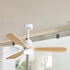 Ceiling Fan 52'' DC Motor Wood Blades with Light LED Remote Control