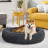 Calming Dog Bed Warm Soft Plush Pet Cat Cave Washable Portable Dark Grey XL