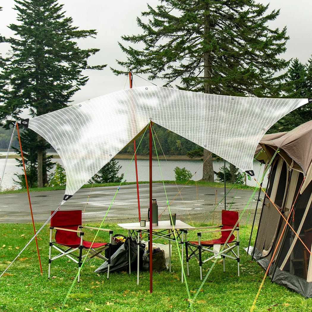 Tarp Tarpaulin 200GSM Camping Heavy Duty Tent Waterproof Cover 4.3mx6.1m