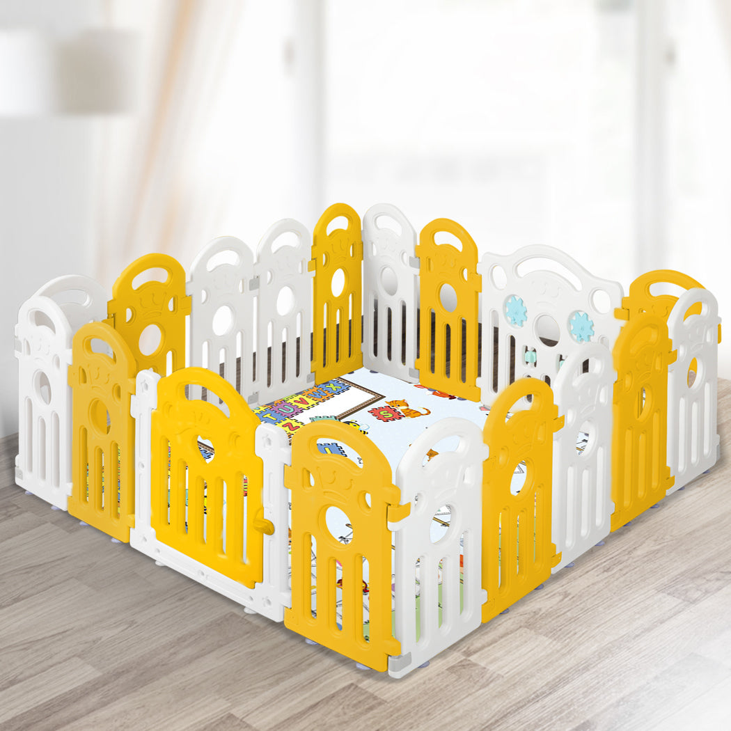 Kids Playpen Baby Safety Gate Toddler Fence Child Play Game Toy 18 Panels