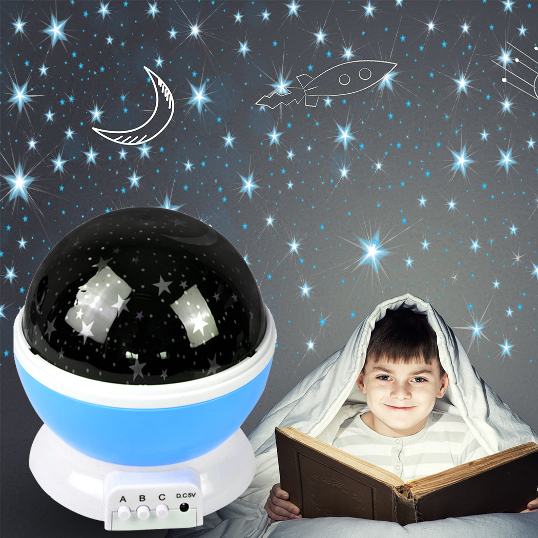 LED Night Star Sky Projector Light Lamp Rotating Starry Baby Room Kids Gift