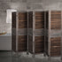 6 Panel Room Divider Folding Screen Privacy Dividers Stand Wood Brown