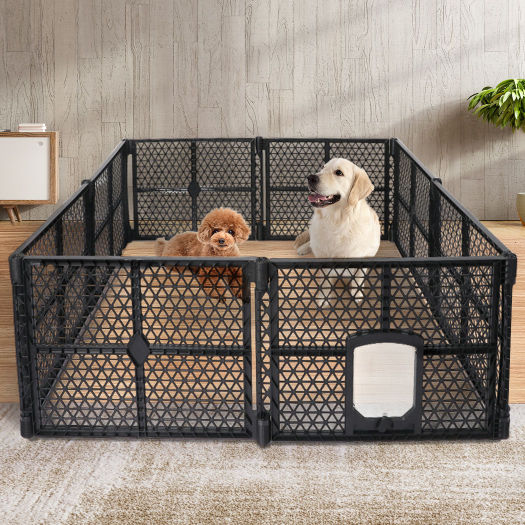 Pet Playpen Foldable Protable Dog Play Pens Plastic Garden Outdoor 8 Panels