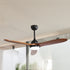 52'' Ceiling Fan DC Motor LED Light Wood Blade Remote Control 1300mm