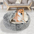 Pet Dog Calming Bed Warm Soft Plush Sleeping Removable Cover Washable L