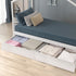 2x Bed Frame Storage Drawers Wooden Timber Trundle For Bed Frame Base