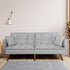 Sofa Bed Futon Convertible Fabric Lounge Couch 3-Seater Recliner Grey