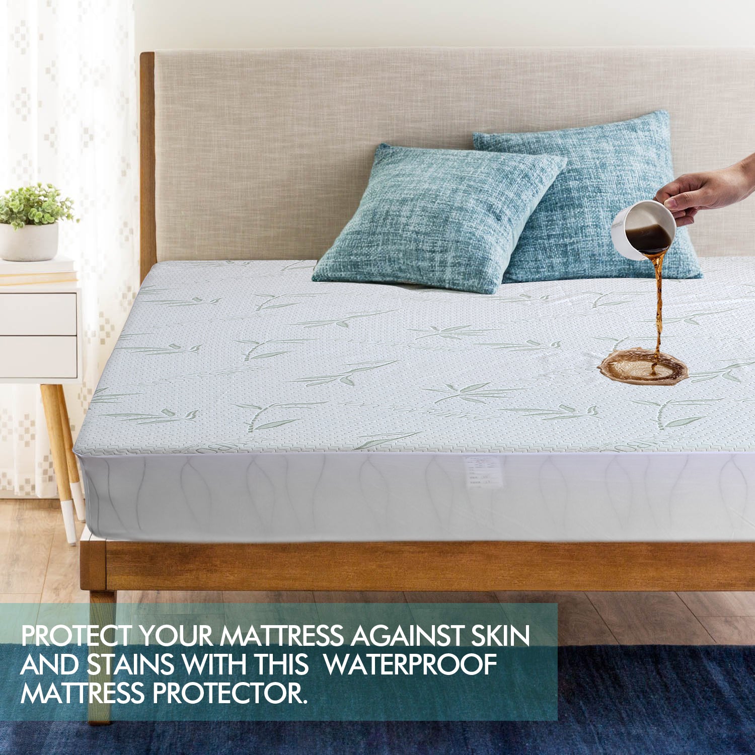 Fitted Waterproof Bed Mattress Protectors Covers Super King